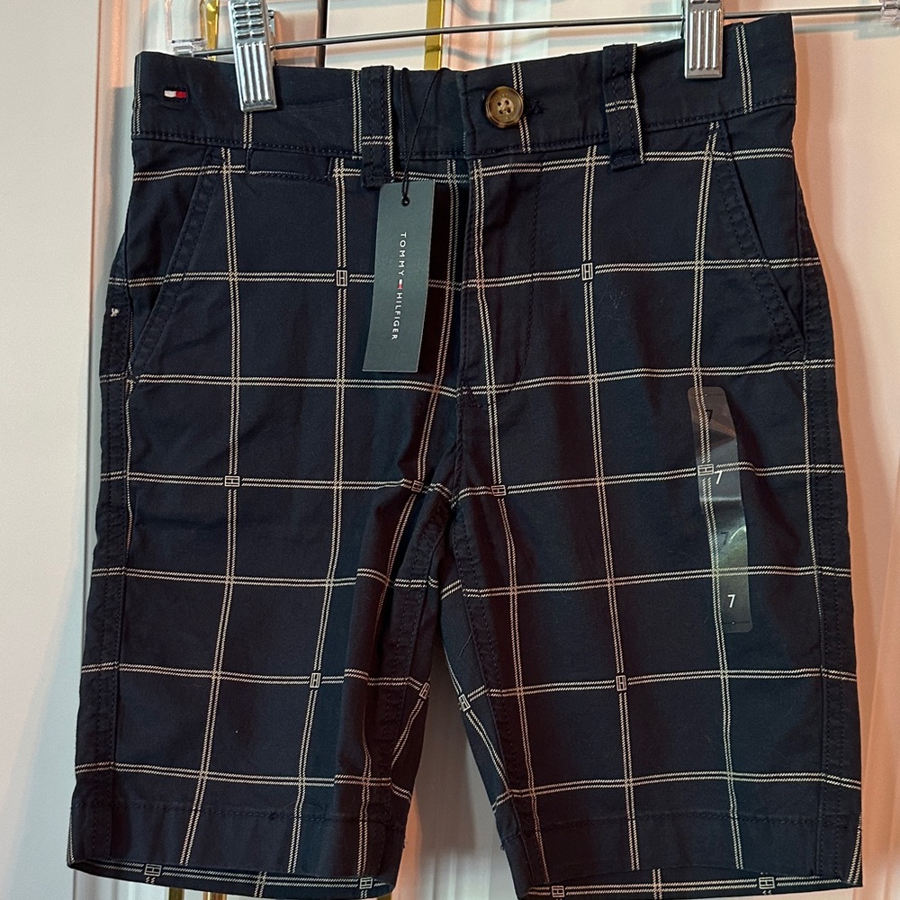 Tommy Hilfiger Boy’s navy plaid shorts